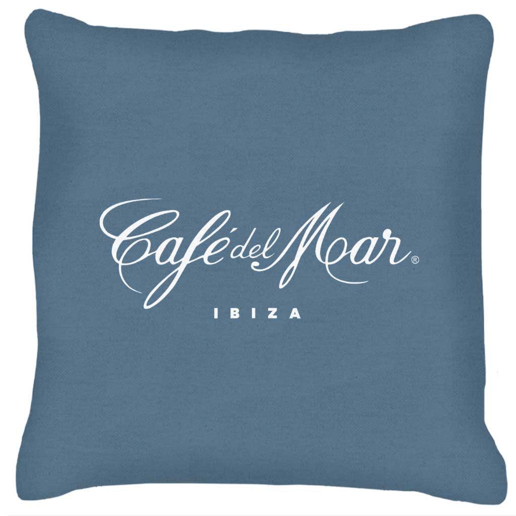 Café del Mar Ibiza White Logo Cushion