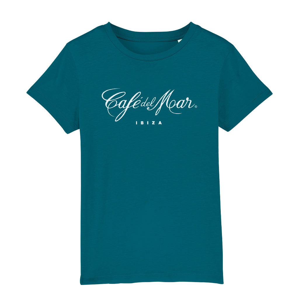 Café del Mar Ibiza White Logo Kid's Organic T-Shirt