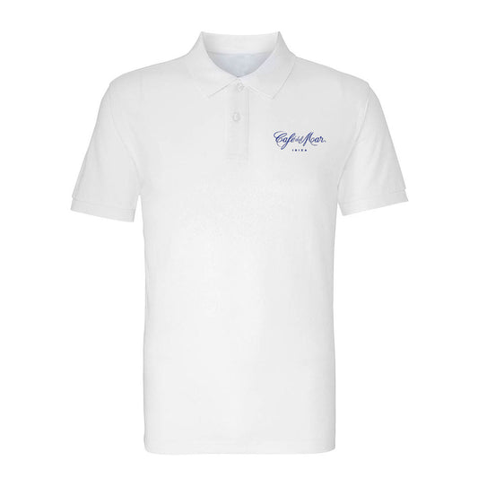 Café del Mar Ibiza Blue Embroidered Logo Men's Polo T-Shirt