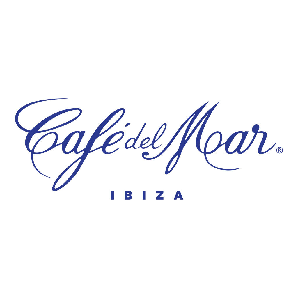 Café del Mar Ibiza Blue Logo Front And Back Print Men's V-Neck T-Shirt