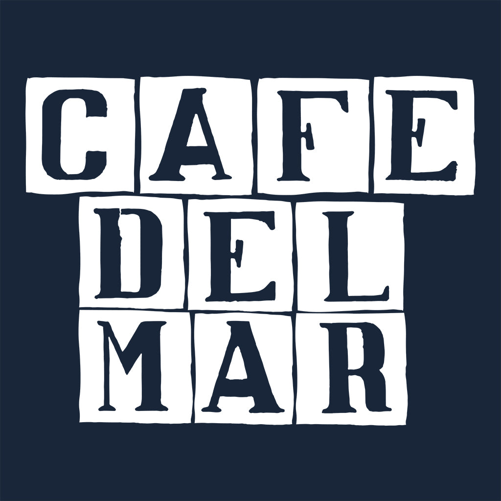 Café del Mar White Tile Logo Cushion-Café Del Mar Ibiza Store