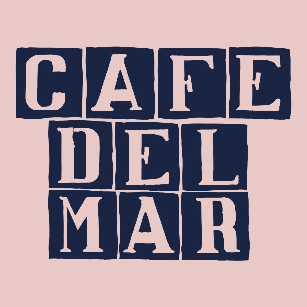 Café del Mar Blue Tile Logo Women's Iconic Fitted T-Shirt