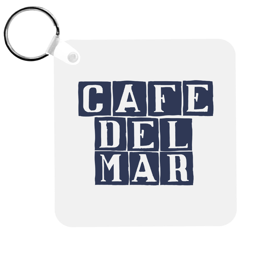 Café del Mar Blue Tile Logo Keyring-Café Del Mar Ibiza Store