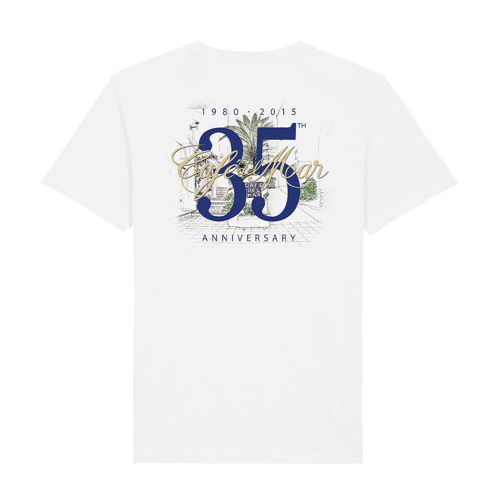 Café del Mar 35th Anniversary Logo Front And Back Print Men's Organic T-Shirt