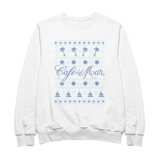 Café del Mar Christmas Knit Pattern Unisex Sweatshirt