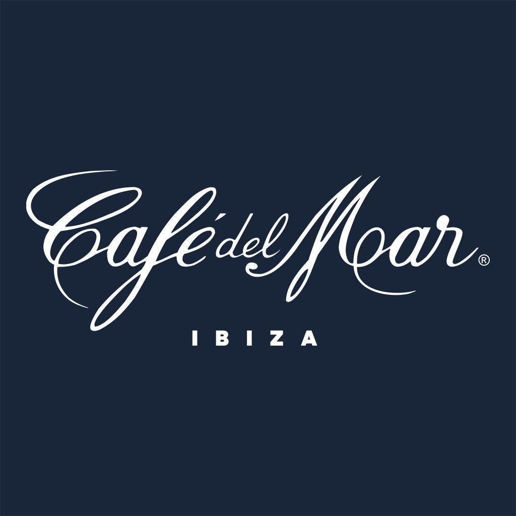 Café del Mar Ibiza White Logo Kid's Navy Blue Hooded Sweatshirt-Café Del Mar Ibiza Store