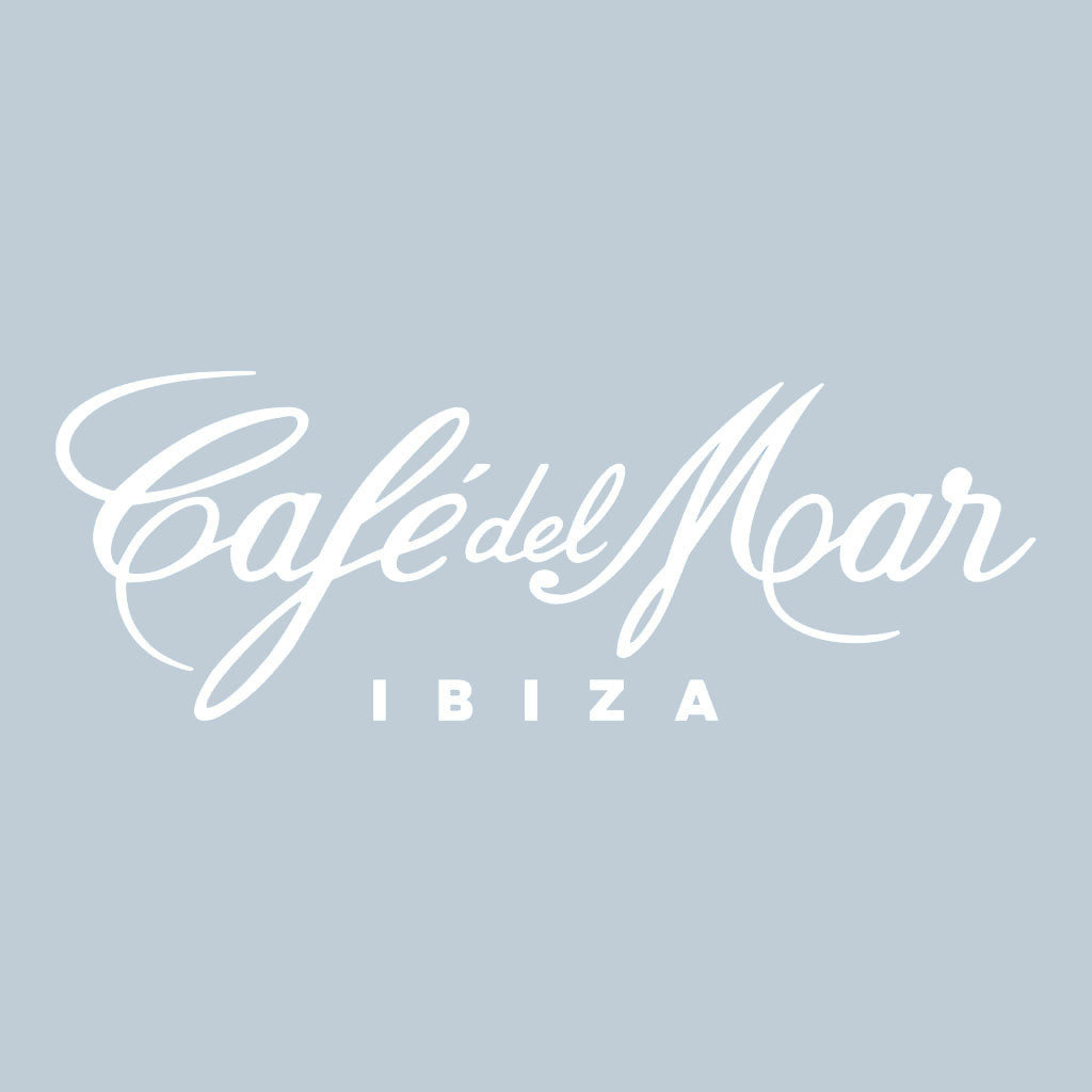 Café del Mar Ibiza White Bold Logo Organic Cotton Canvas Wristlet Zip Pouch