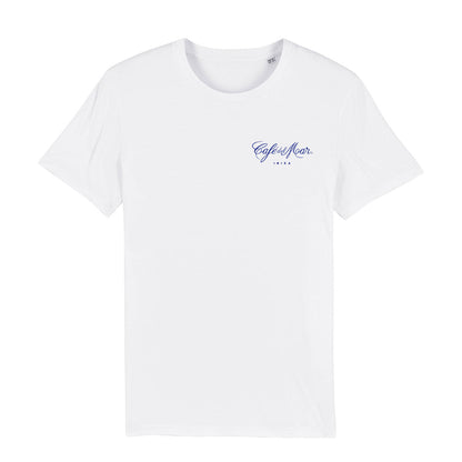 Café del Mar Ibiza Blue Logo Front And Back Print Men's Organic T-Shirt