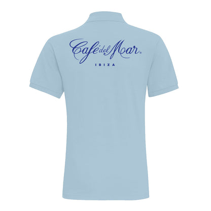 Café Del Mar Ibiza Blue Logo Men's Polo T-Shirt-Café Del Mar Ibiza Store