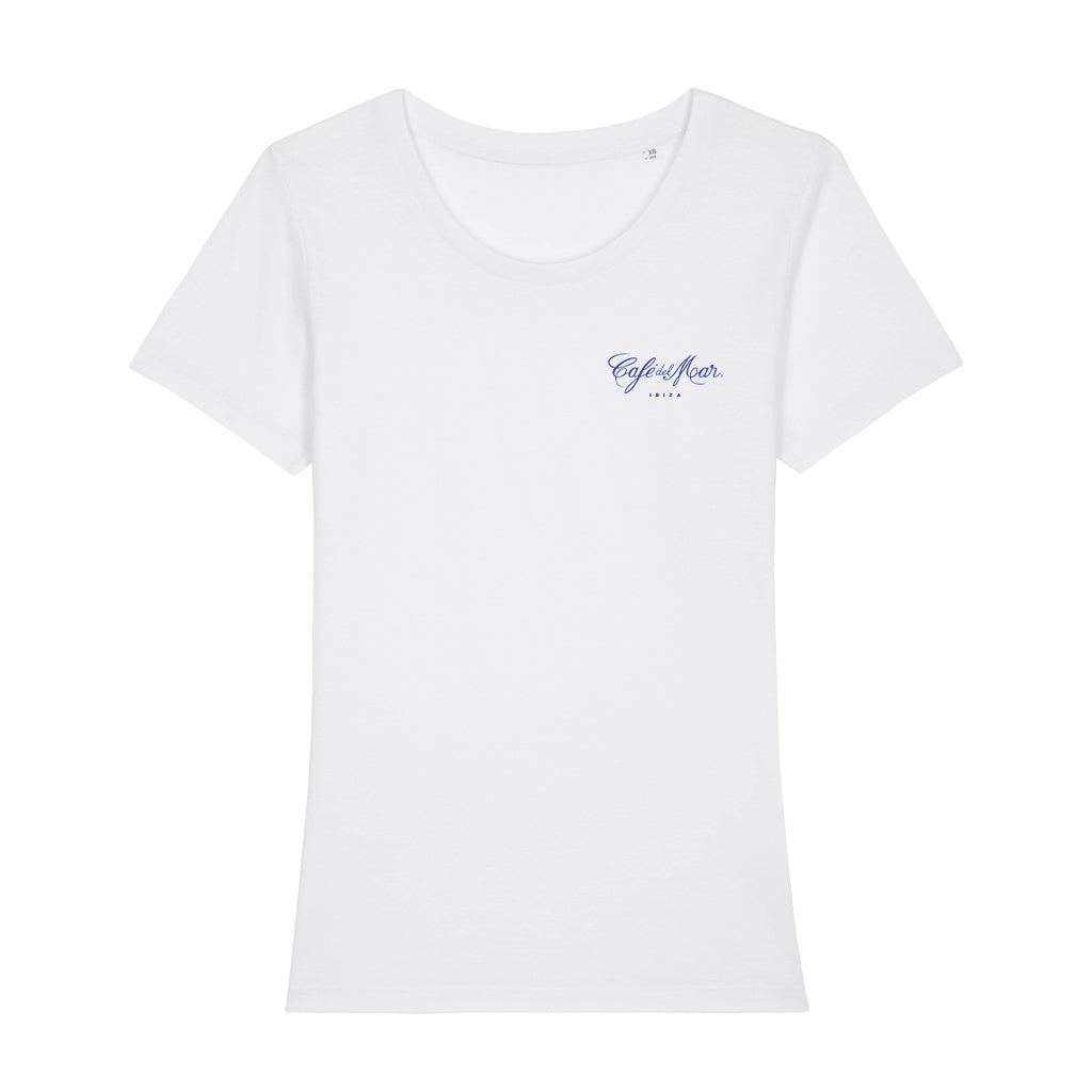 Café del Mar Ibiza Blue Logo Women's Iconic Fitted T-Shirt