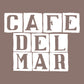 Café del Mar White Tile Logo Men's Hooded Sweatshirt-Café Del Mar Ibiza Store