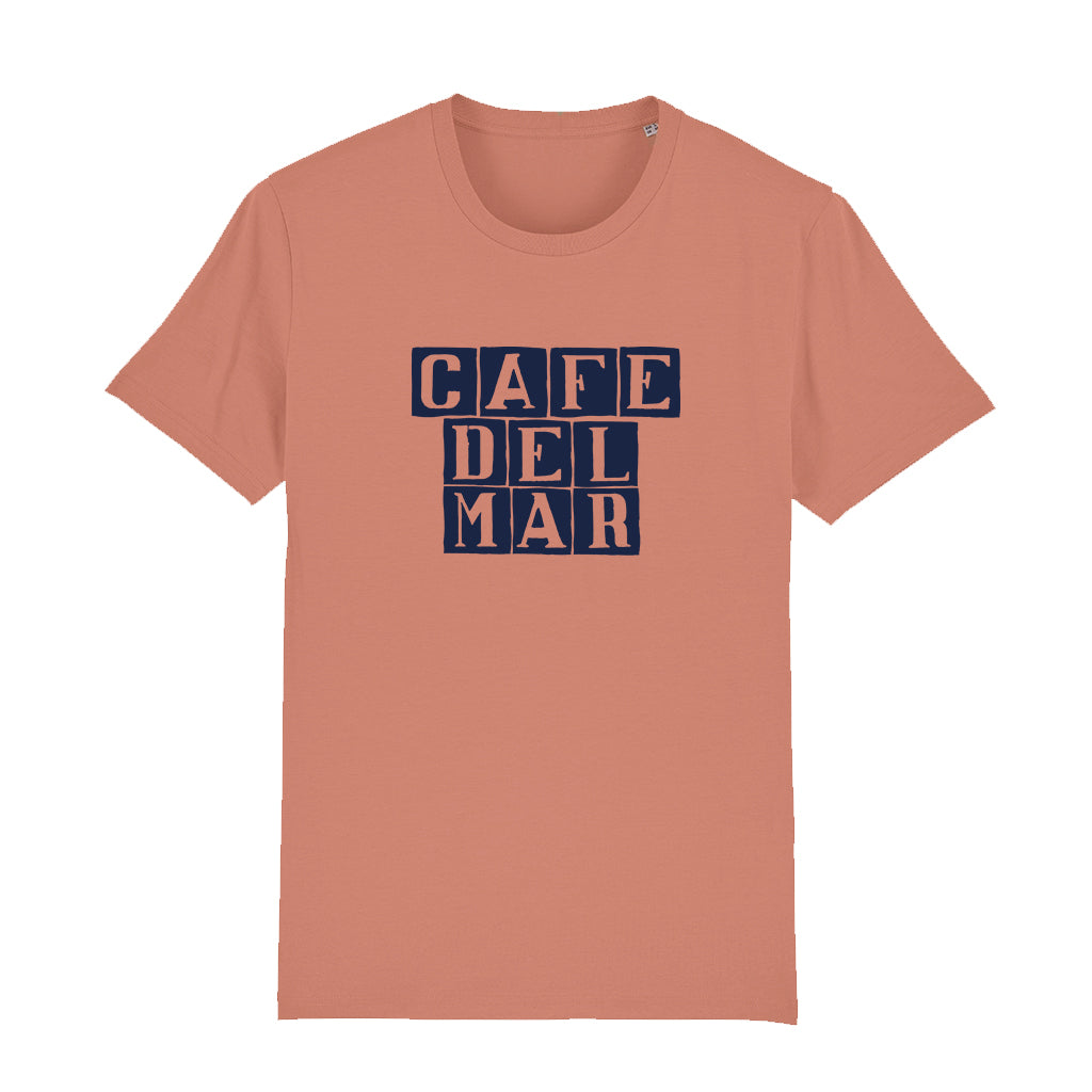 Café del Mar Blue Tile Logo Men's Organic T-Shirt-Café Del Mar Ibiza Store
