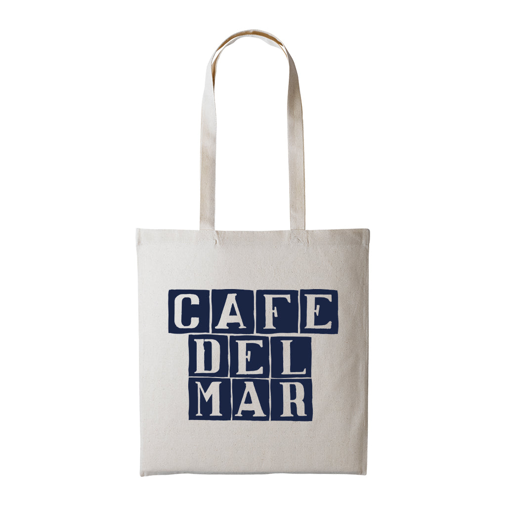 Café del Mar Blue Tile Logo Cotton Tote Bag-Café Del Mar Ibiza Store