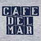 Café del Mar Blue Tile Logo Men's Iconic Zip-through Hoodie-Café Del Mar Ibiza Store